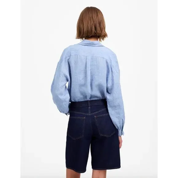 Madewell The 1997 Denim Bermuda Short Bronxville Dark Blue Wash